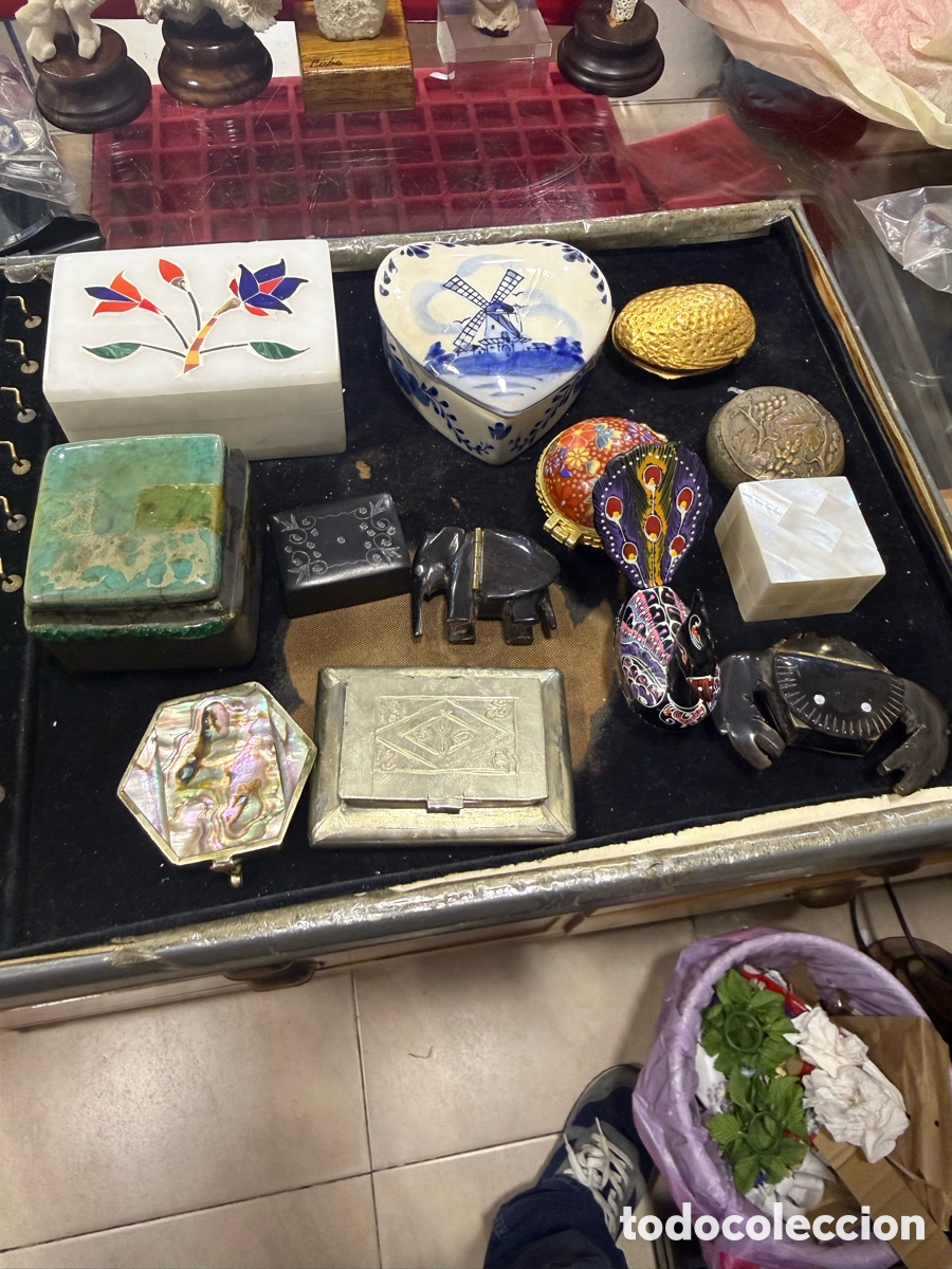 Cajas y cajitas met&aacute;licas: Lote de cajitas distintos materiales - Foto 1