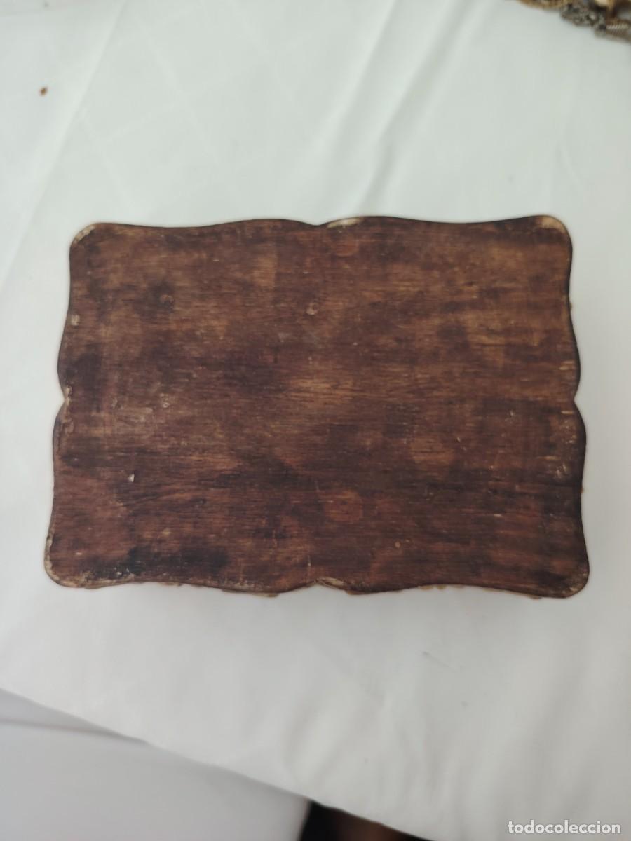 Cajas y cajitas met&aacute;licas: caja joyero madera dorada - Foto 3