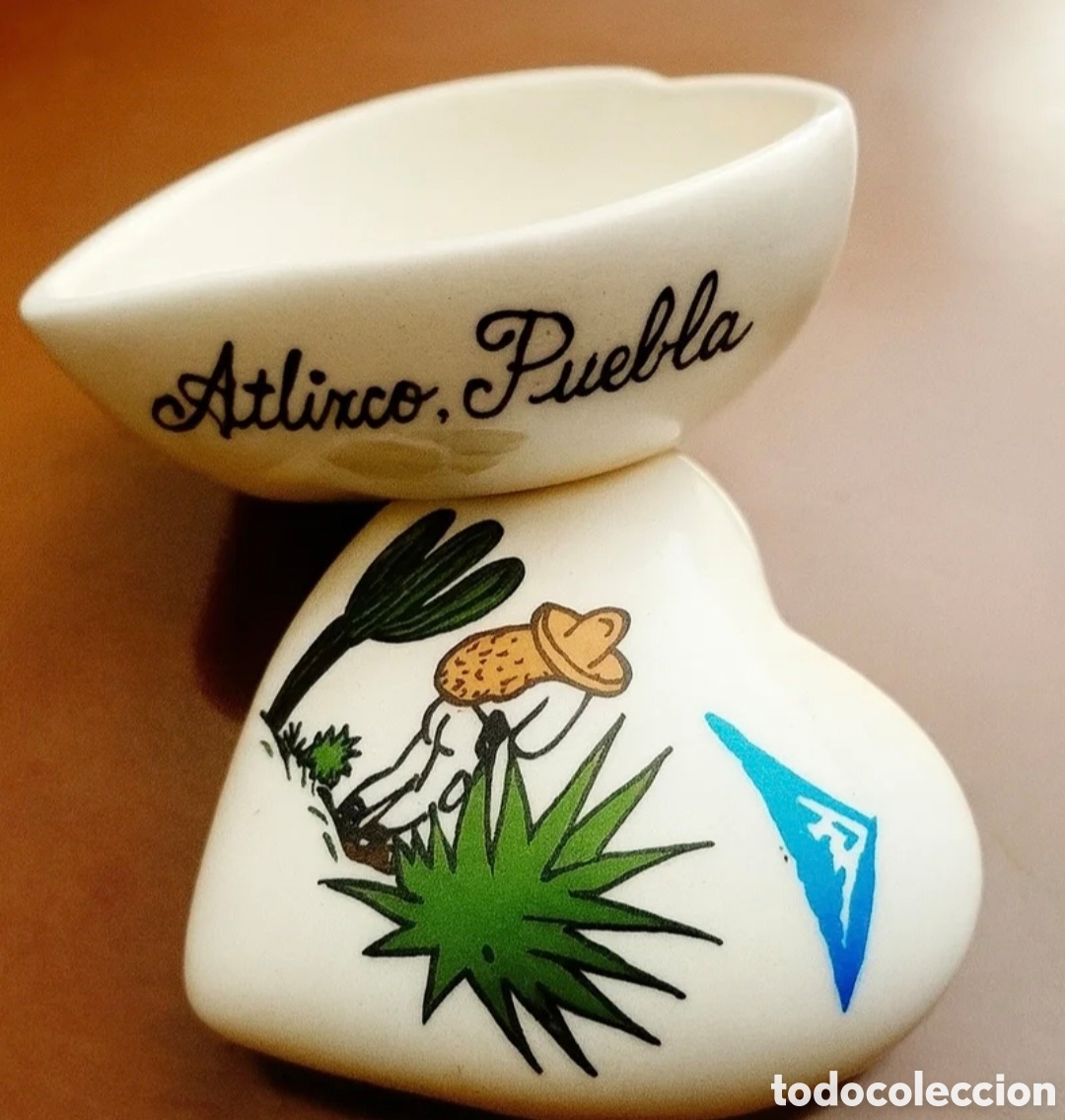 Cajas y cajitas met&aacute;licas: Joyero coraz&oacute;n cer&aacute;mica aut&eacute;ntico Atlixco Puebla M&eacute;xico