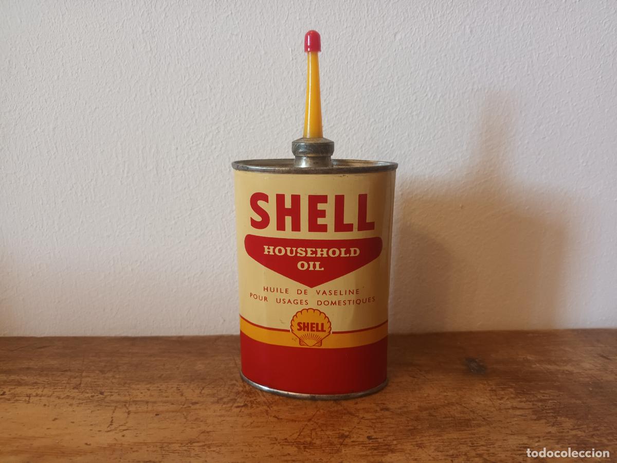 Cajas y cajitas met&aacute;licas: LATA SHELL HOUSEHOLD OIL HUILE DE VASELINE. ACEITE. AUTO,CYCLES, FUSILS ETCS