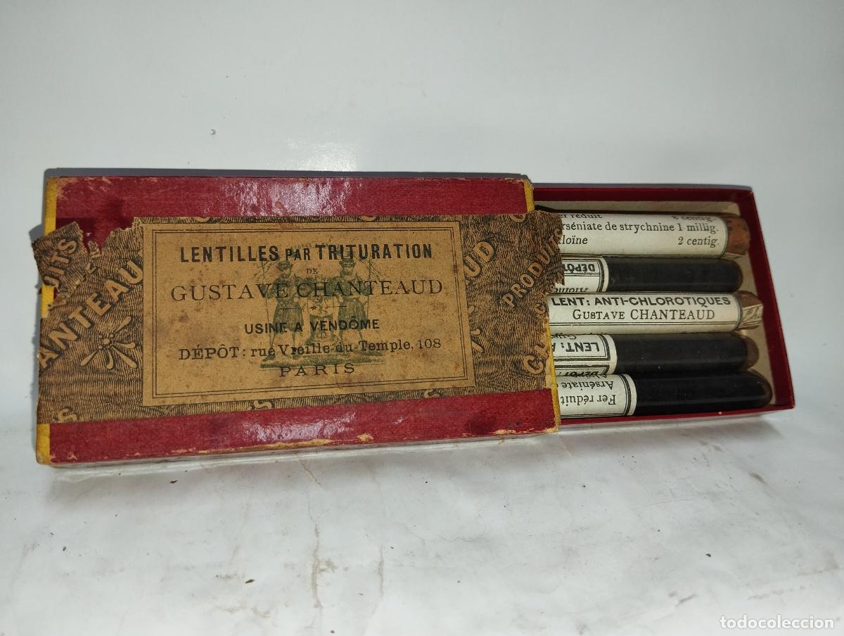 Caixas e caixinhas met&aacute;licas: CAJA DE FARMACIA LENTICULAS CHANTEAUD PARIS // MEDICAMENTO ANTIGUA