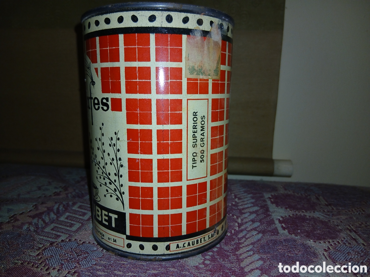 Cajas y cajitas met&aacute;licas: Lata caf&eacute;s caubet. Barcelona - Foto 2