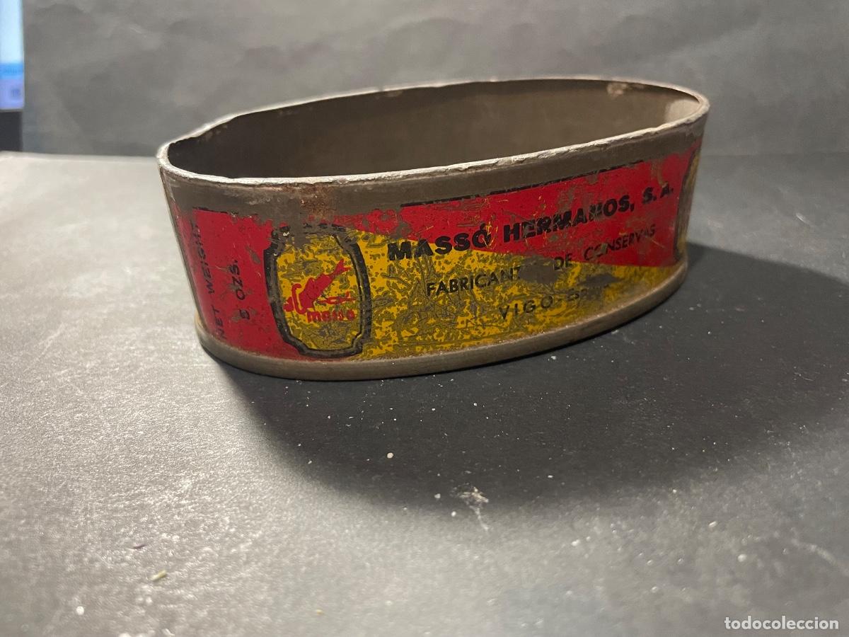 Cajas y cajitas met&aacute;licas: VIGO - ANTIGUA LATA DE SARDINAS A&Ntilde;OS 60 - MASS&Oacute; HERMANOS FABRICACION DE CONSERVAS ESPANISCHED THUM