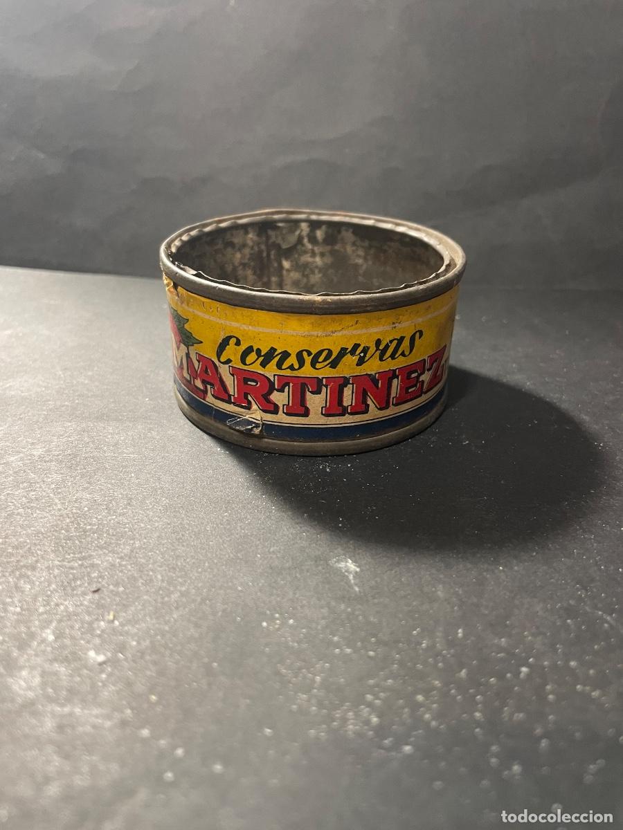 Cajas y cajitas met&aacute;licas: TUDELA (NAVARRA) ANTIGUA LATA DE CONSERVAS 1963 CONSERVAS MARTINEZ - VENANCIO MARTINEZ PIMIENTOS MOR