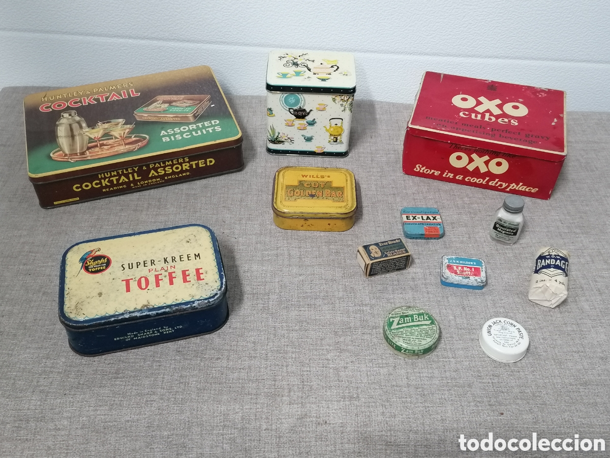Cajas y cajitas met&aacute;licas: Latas de hojalata antiguas