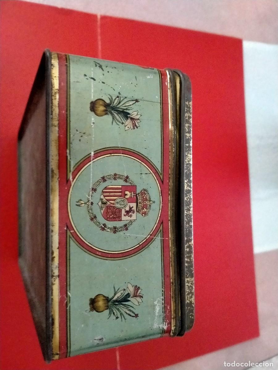 Cajas y cajitas met&aacute;licas: lata de azafran-rara de exportacion - Foto 3