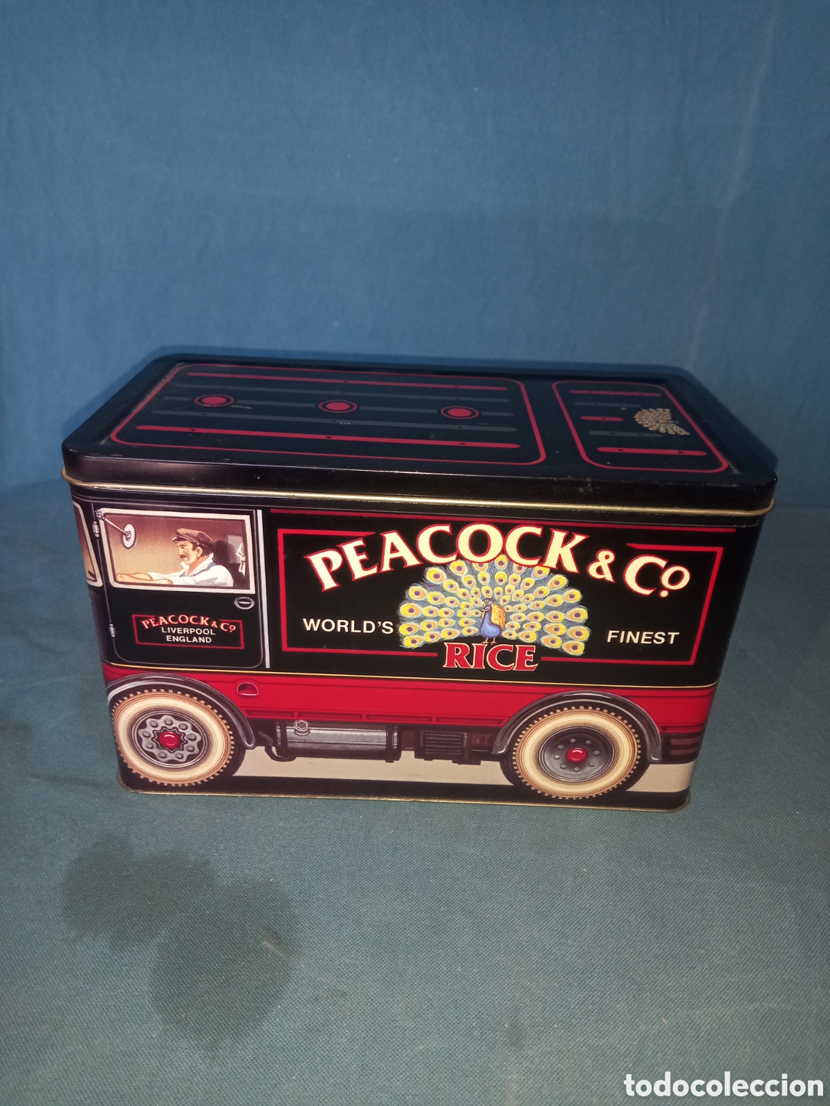 Cajas y cajitas met&aacute;licas: Caja de lata inglesa, para galletas. A&ntilde;os 90.