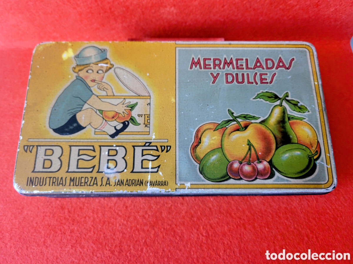 Cajas y cajitas met&aacute;licas: ANTIGUA LATA MERMELADAS Y DULCES BEBE