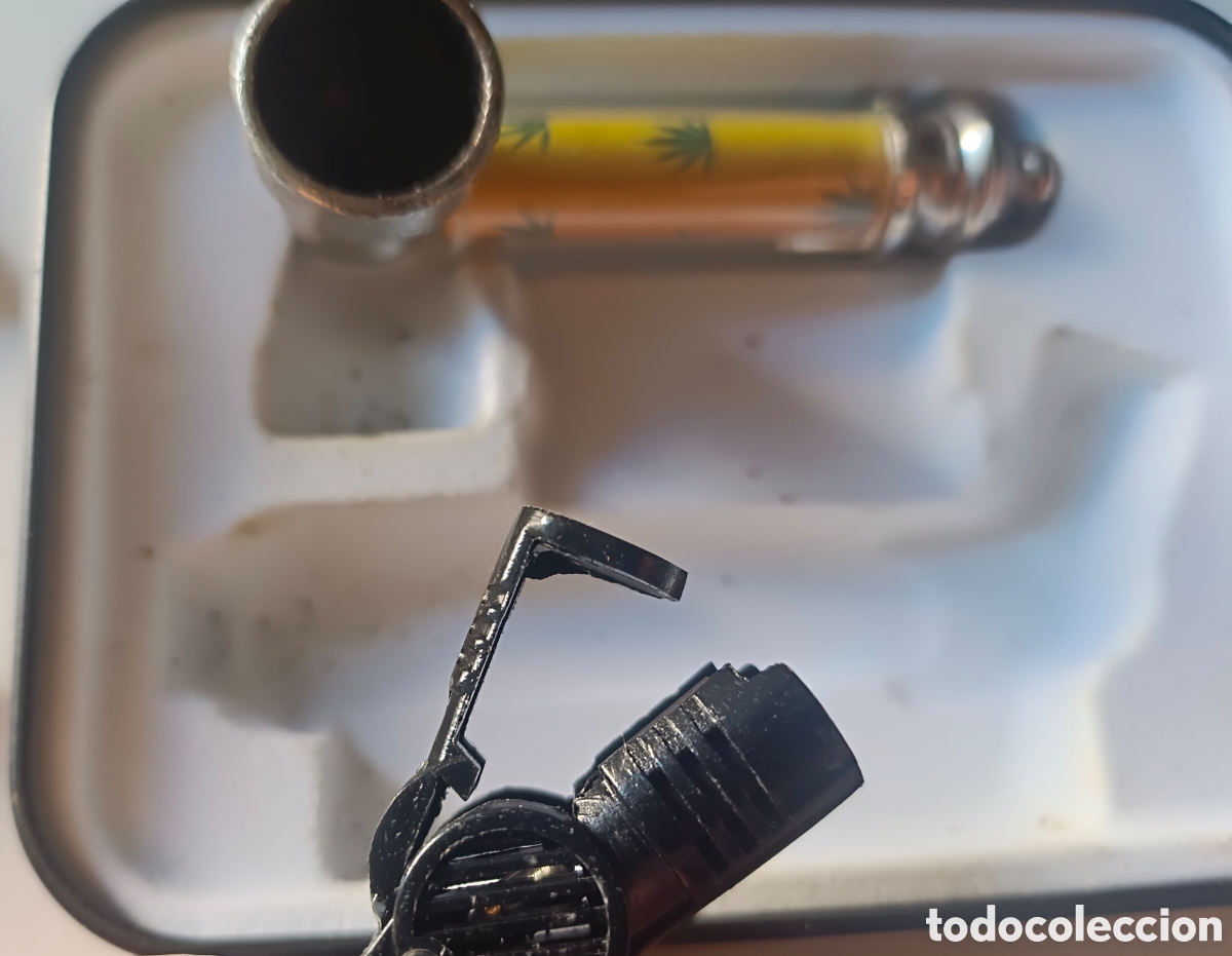Cajas y cajitas met&aacute;licas: Mechero soplete mas pipa Rasta - Foto 4