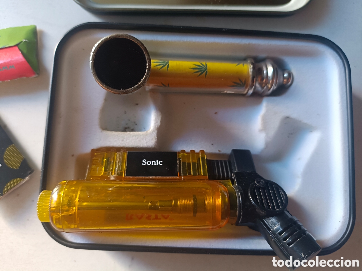 Cajas y cajitas met&aacute;licas: Mechero soplete mas pipa Rasta - Foto 5