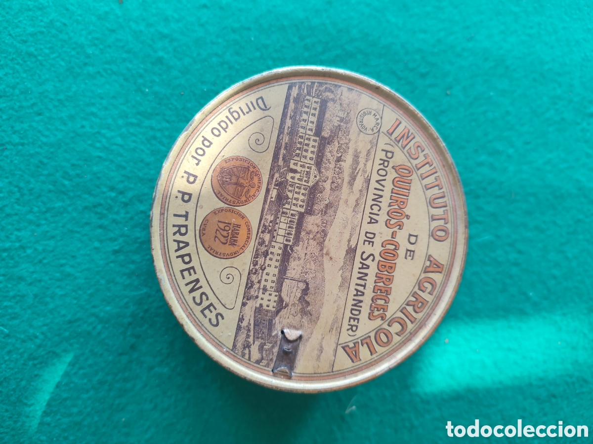 Cajas y cajitas met&aacute;licas: RAR&Iacute;SIMA y &uacute;nica lata caja mantequilla Quir&oacute;s cobre es Cantabria monjes trapenses Santander