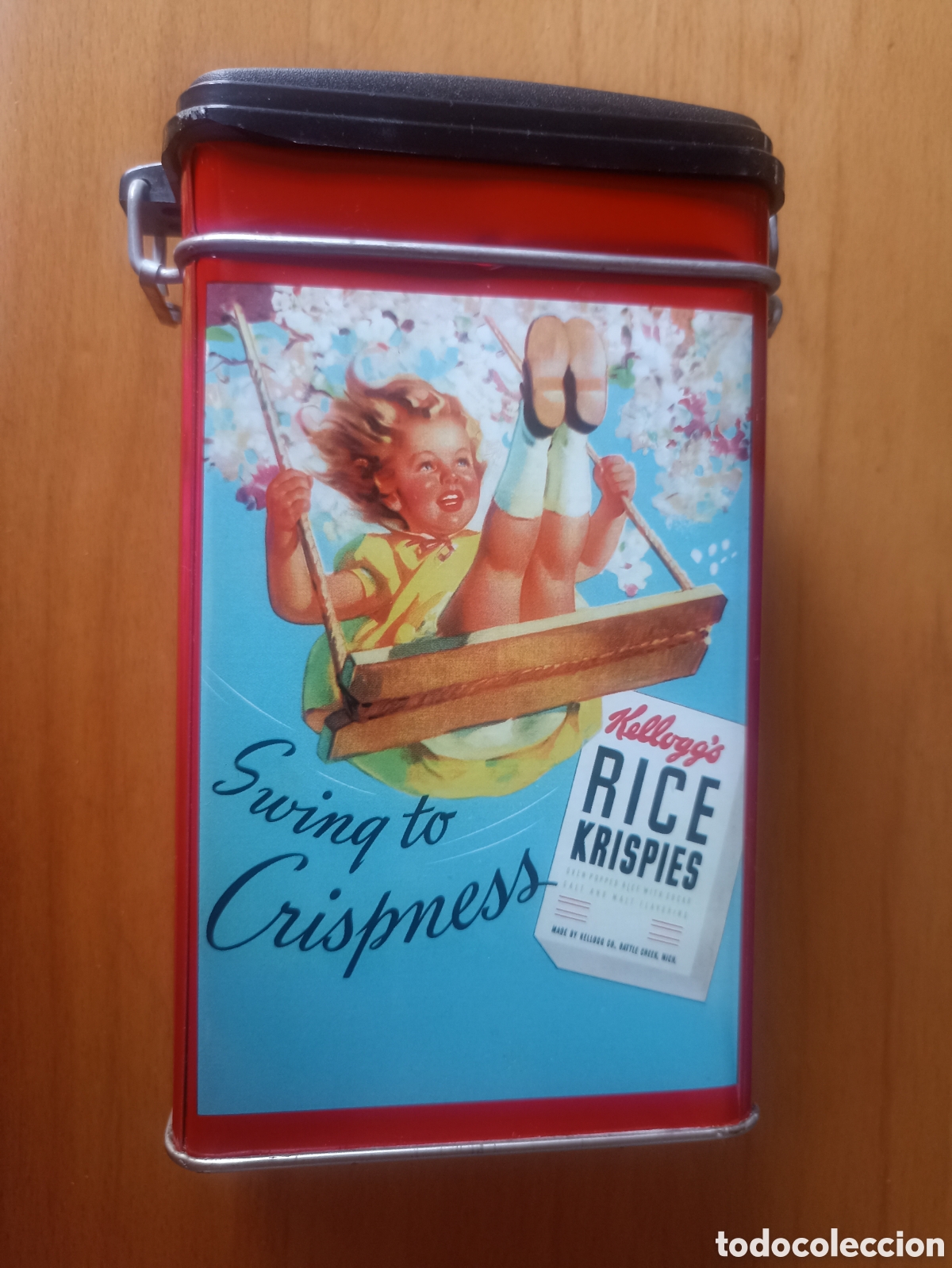 Cajas y cajitas met&aacute;licas: Caja met&aacute;lica Kellogg's rice krispies Vintage para paquete de caf&eacute; de 500 gms - 2005