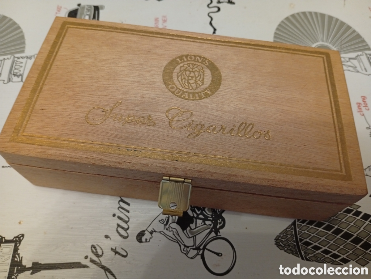 Cajas y cajitas met&aacute;licas: Caja de madera lions quality s&uacute;per cigarrillos