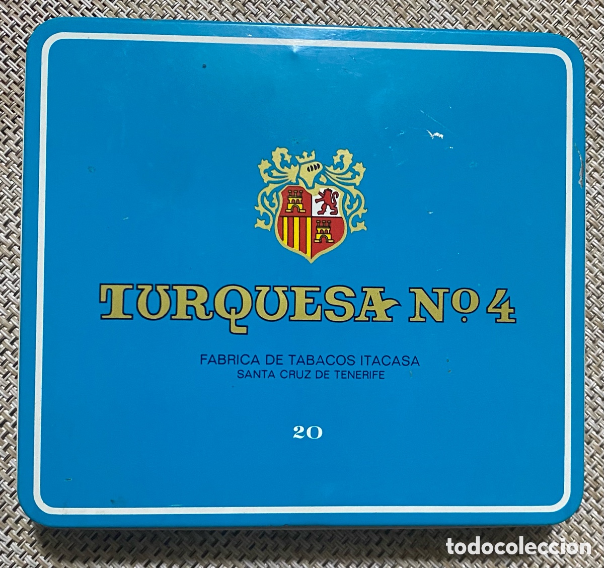 Cajas y cajitas met&aacute;licas: Caja Turquesa 4 tabaco
