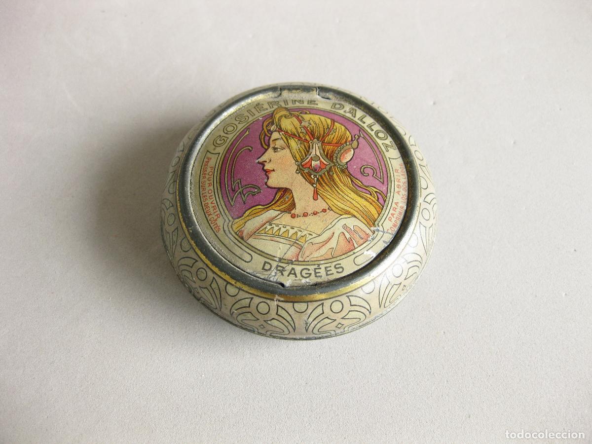 Cajas y cajitas met&aacute;licas: CAJA DE LATA LITOGRAFIADA DE PASTILLAS O GRAJEAS GOSIERINE DALLOZ. FARMACIA