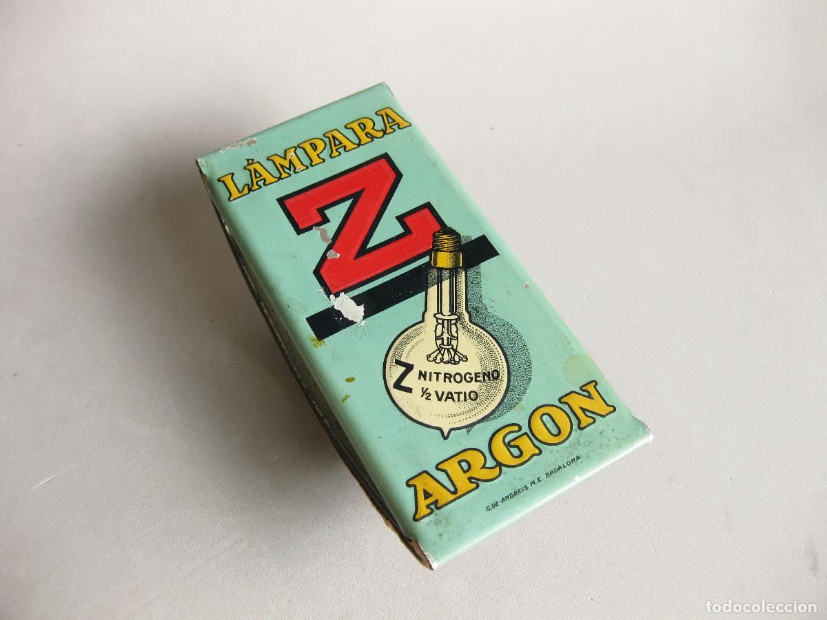 Cajas y cajitas met&aacute;licas: SECANTE LITOGRAFIADO PUBLICITARIO DE L&Aacute;MPARA Z. ARG&Oacute;N. 1/2 WATIO G. DE ANDREIS BADALONA