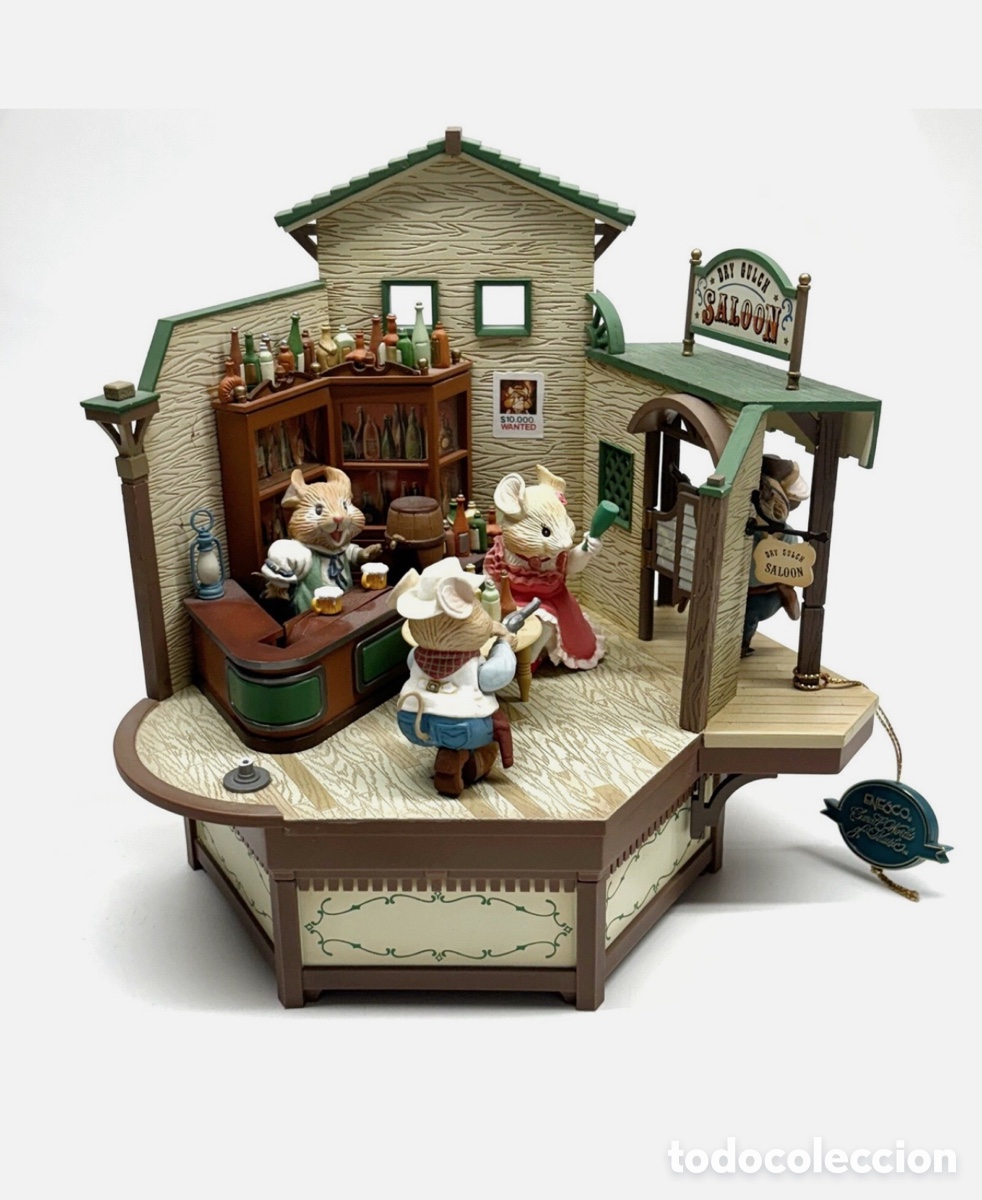 Cajas y cajitas met&aacute;licas: Caja de m&uacute;sica Enesco Mice Music Box Dry Gulch