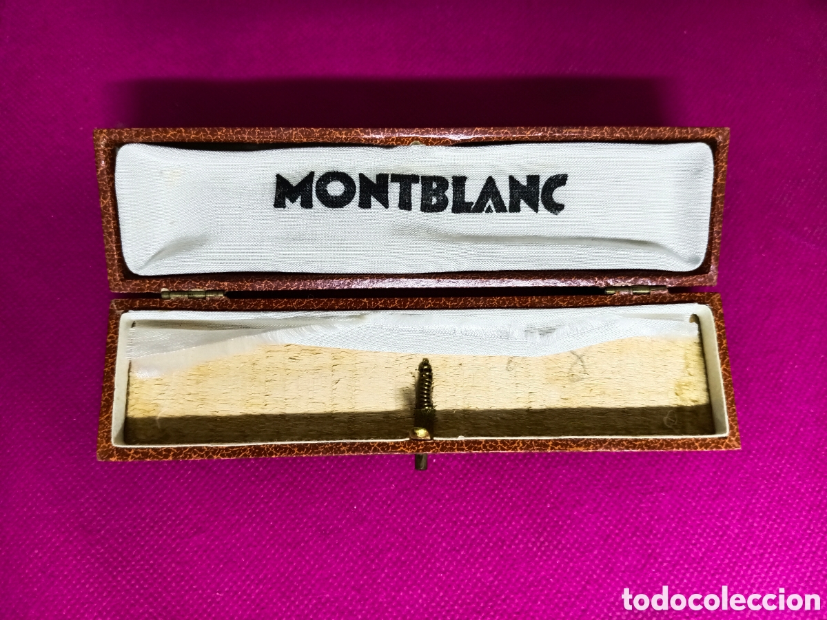 Cajas y cajitas met&aacute;licas: MONTBLANC. ANTIGUA CAJA DE MADERA VINTAGE.(ORIGINAL) PARA PLUMA/ BOLIGRAFO. (A&ntilde;os 50?