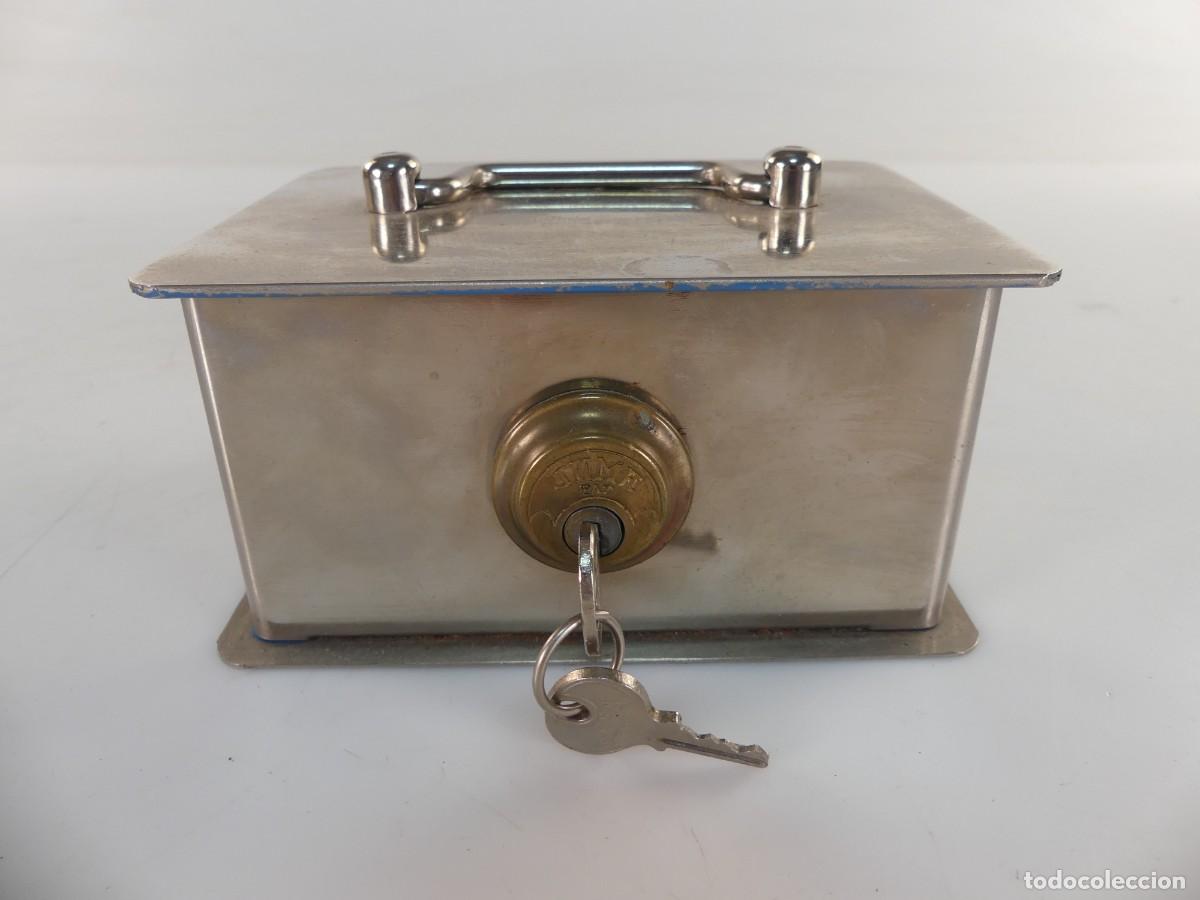 Cajas y cajitas met&aacute;licas: CAJA FUERTE MET&Aacute;LICA CON LLAVE - EXCELENTE OBJETO DE DECORACI&Oacute;N O USO