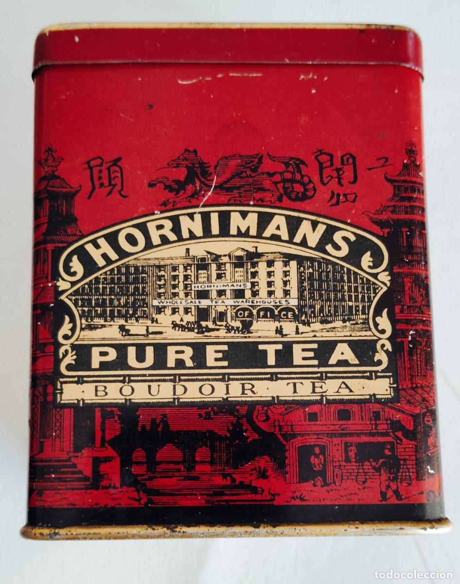 Cajas y cajitas met&aacute;licas: ANTIGUA CAJA DE LATA. TE HORNIMANS. EL ENVIO ESTA INCLUIDO.