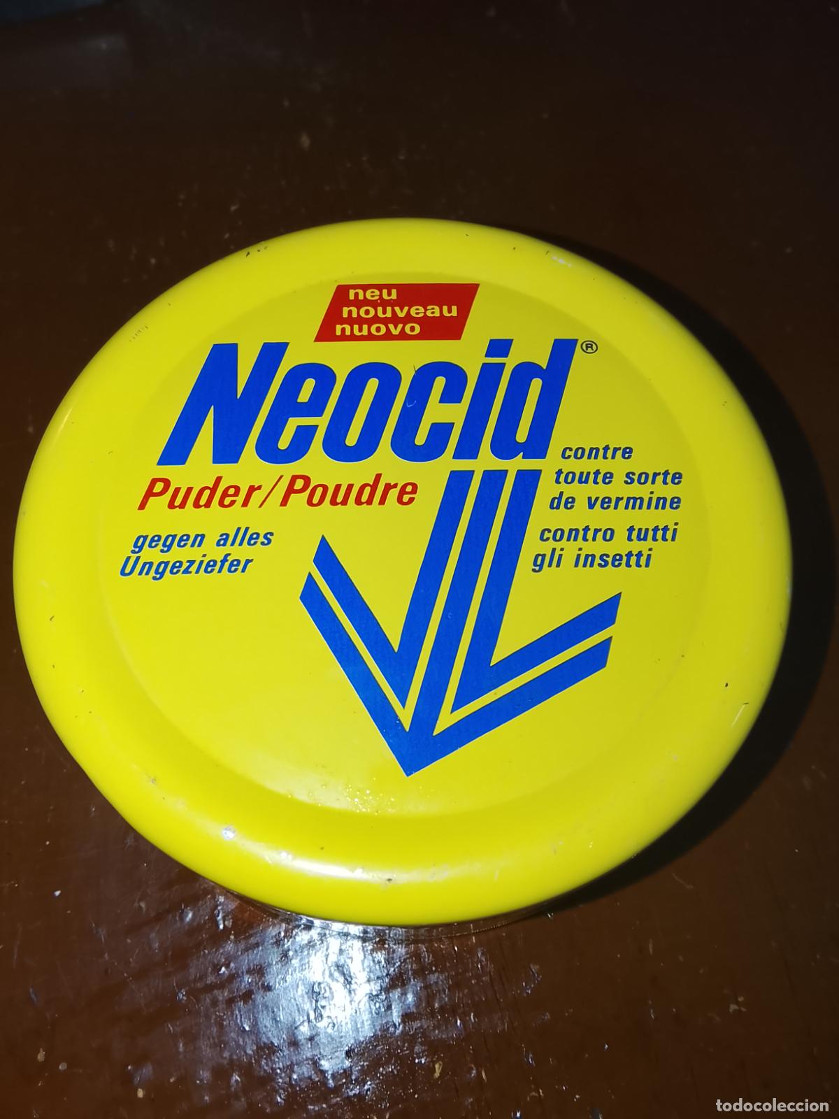 Cajas y cajitas met&aacute;licas: Antigua lata de insecticida Neocid Puder - Dise&ntilde;o Vintage - J.R. Geigy S.A.