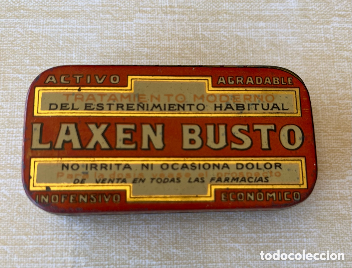 Cajas y cajitas met&aacute;licas: Caja met&aacute;lica publicitaria de farmacia antigua