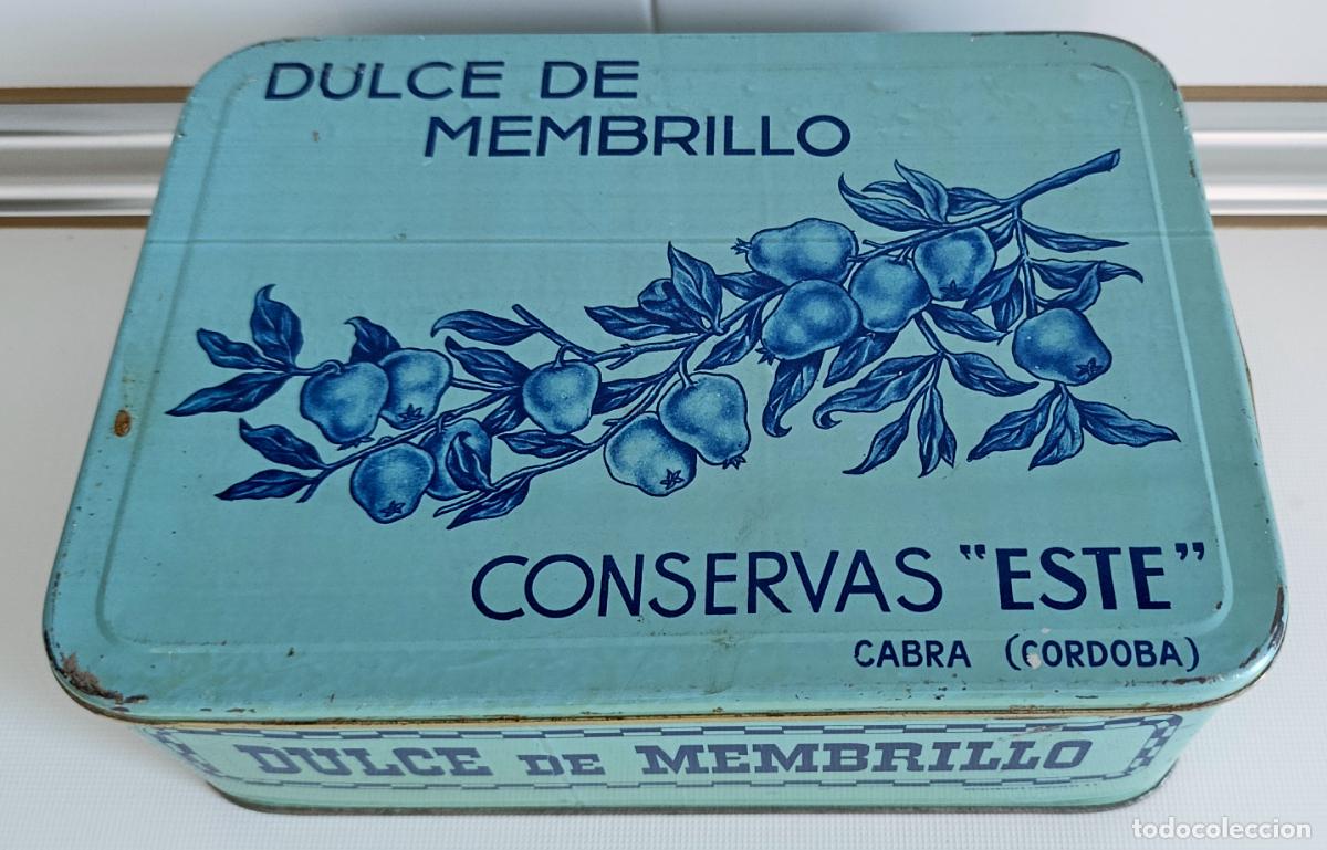 Cajas y cajitas met&aacute;licas: CAJA LATA HOJALATA DULCE DE MEMBRILLO CONSERVAS ESTE. CABRA, CORDOBA