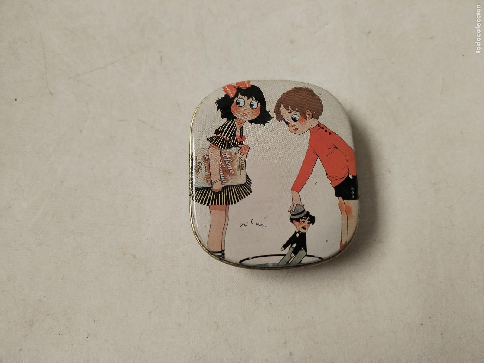 Cajas y cajitas met&aacute;licas: cajita metalica jab&oacute;n heno de pravia, gal - c188