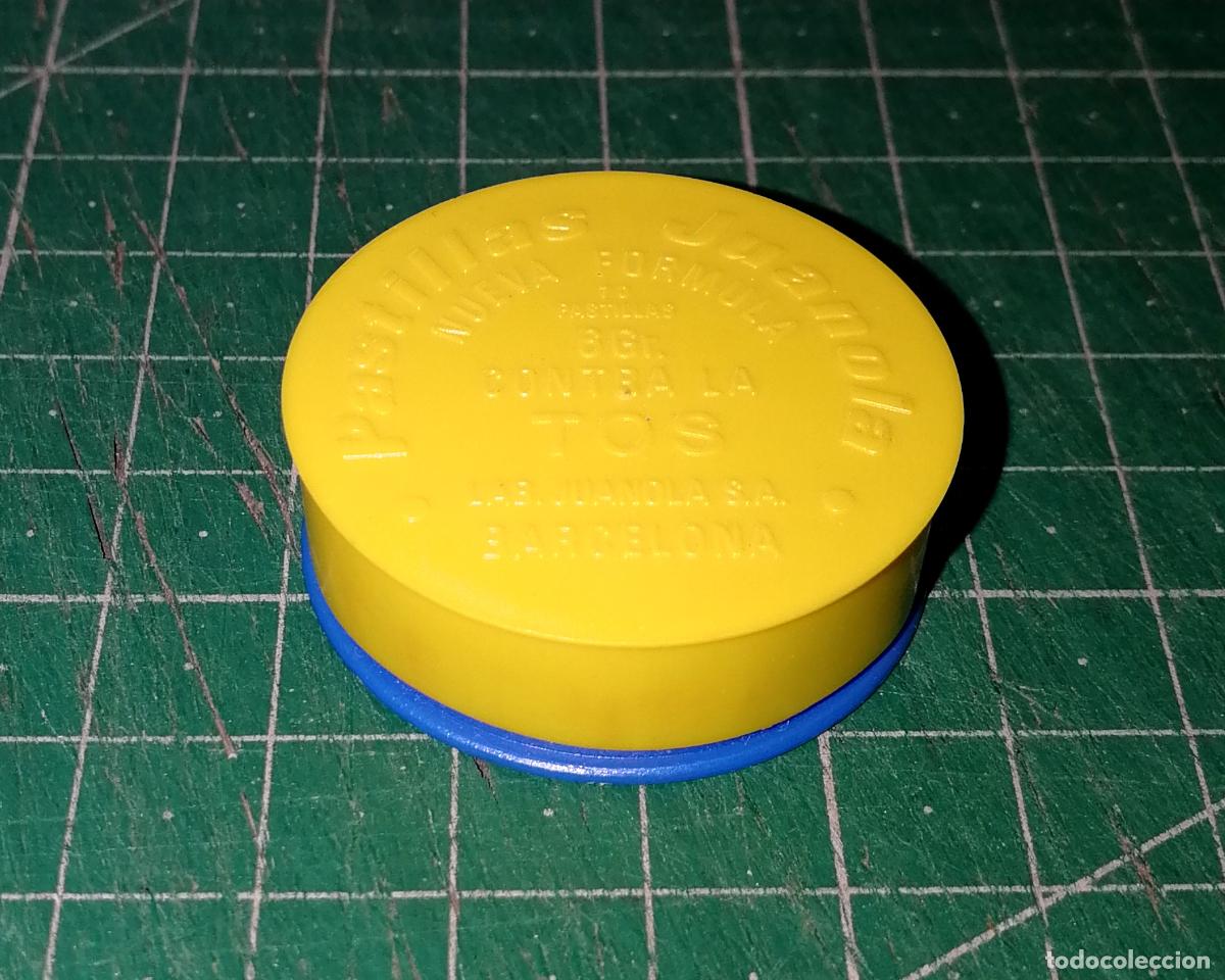 Cajas y cajitas met&aacute;licas: CAJA. CAJITA. PL&Aacute;STICO. PASTILLAS JUANOLA. NUEVA F&Oacute;RMULA. CONTRA LA TOS. AZUL AMARILLO. - 70 pastill