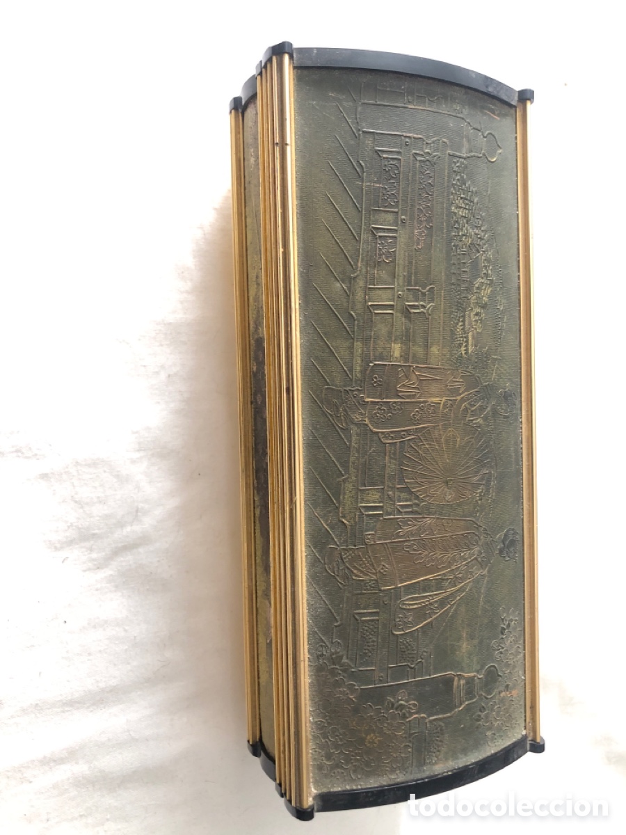 Cajas y cajitas met&aacute;licas: Caja Musical met&aacute;lica vintage de sobremesa estilo Art-D&eacute;co