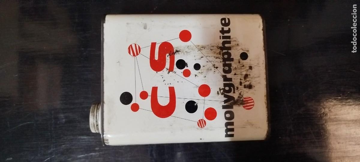 Cajas y cajitas met&aacute;licas: Lata aceite coche CS molygraphite vac&iacute;a a&ntilde;os 80