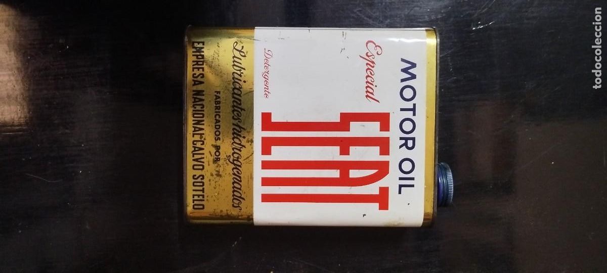 Cajas y cajitas met&aacute;licas: Lata aceite coche CS Special SEAT vac&iacute;a a&ntilde;os 80