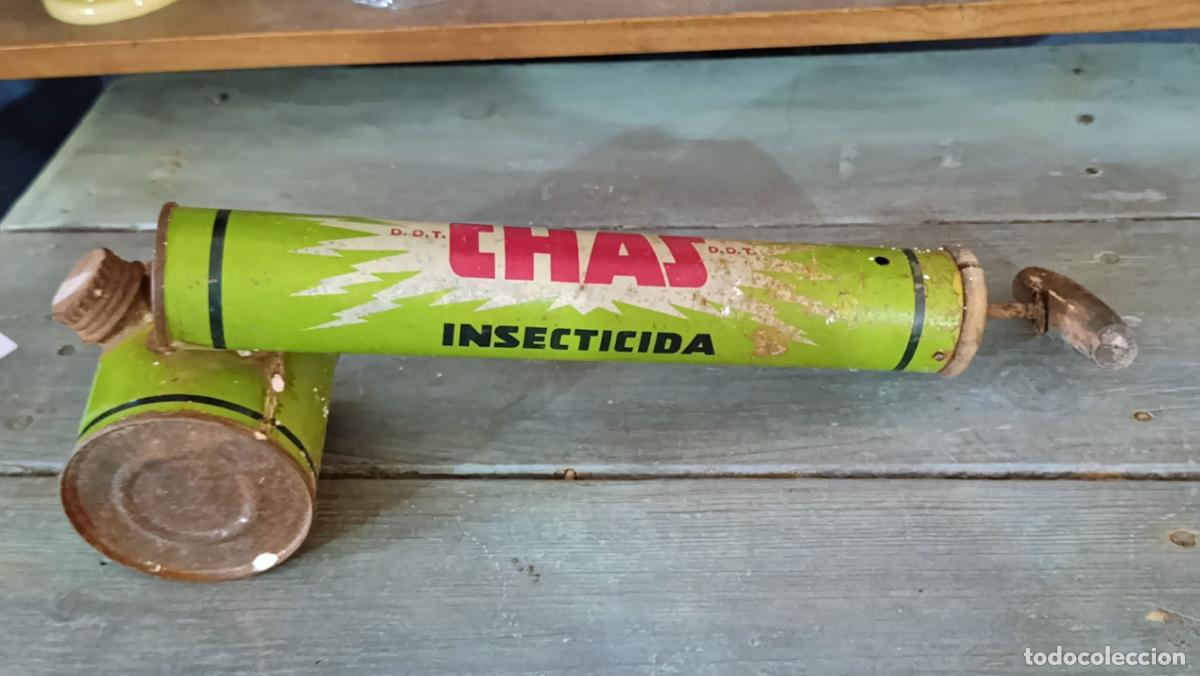 Cajas y cajitas met&aacute;licas: MAQUINA PULVERIZADOR INSECTICIDA CHAS. HOJALATA. MEDEM