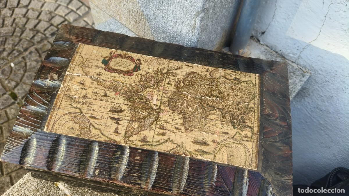 Cajas y cajitas met&aacute;licas: Caja de madera antigua 1900 - Foto 3