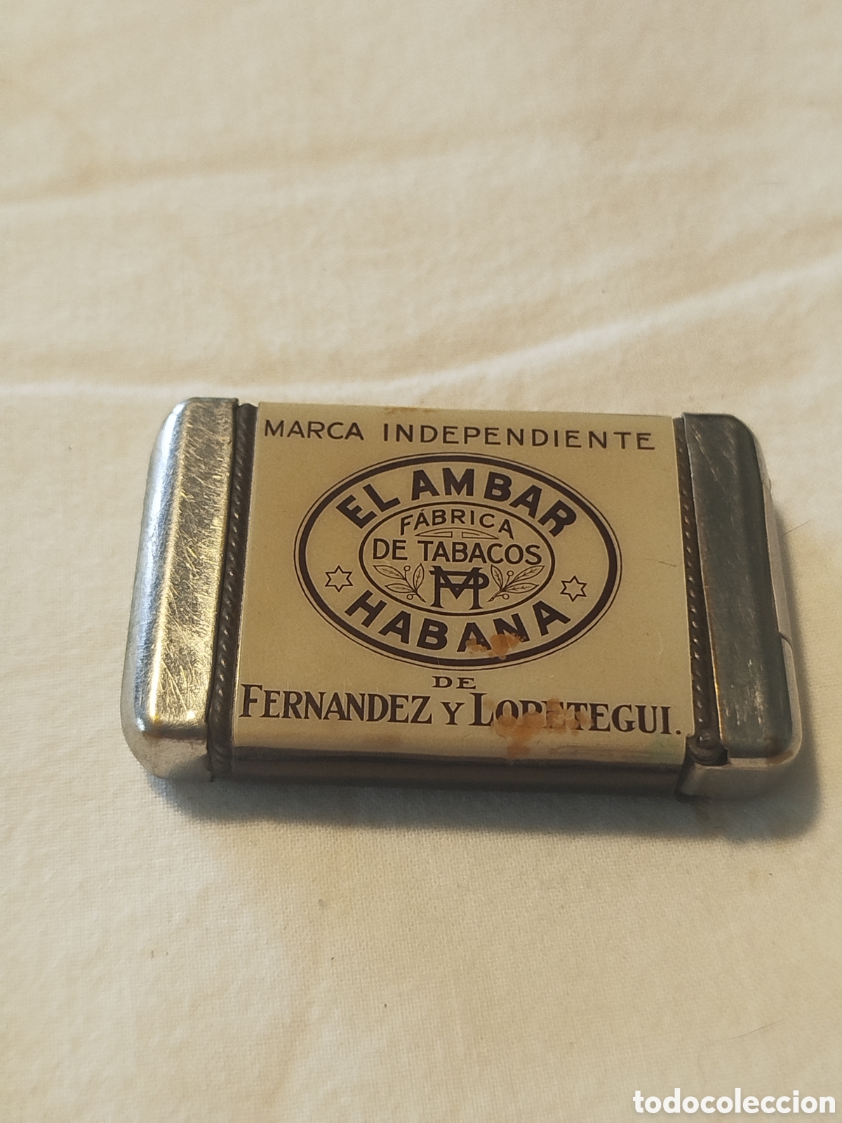 Cajas y cajitas met&aacute;licas: Cerillero met&aacute;lico de publicidad