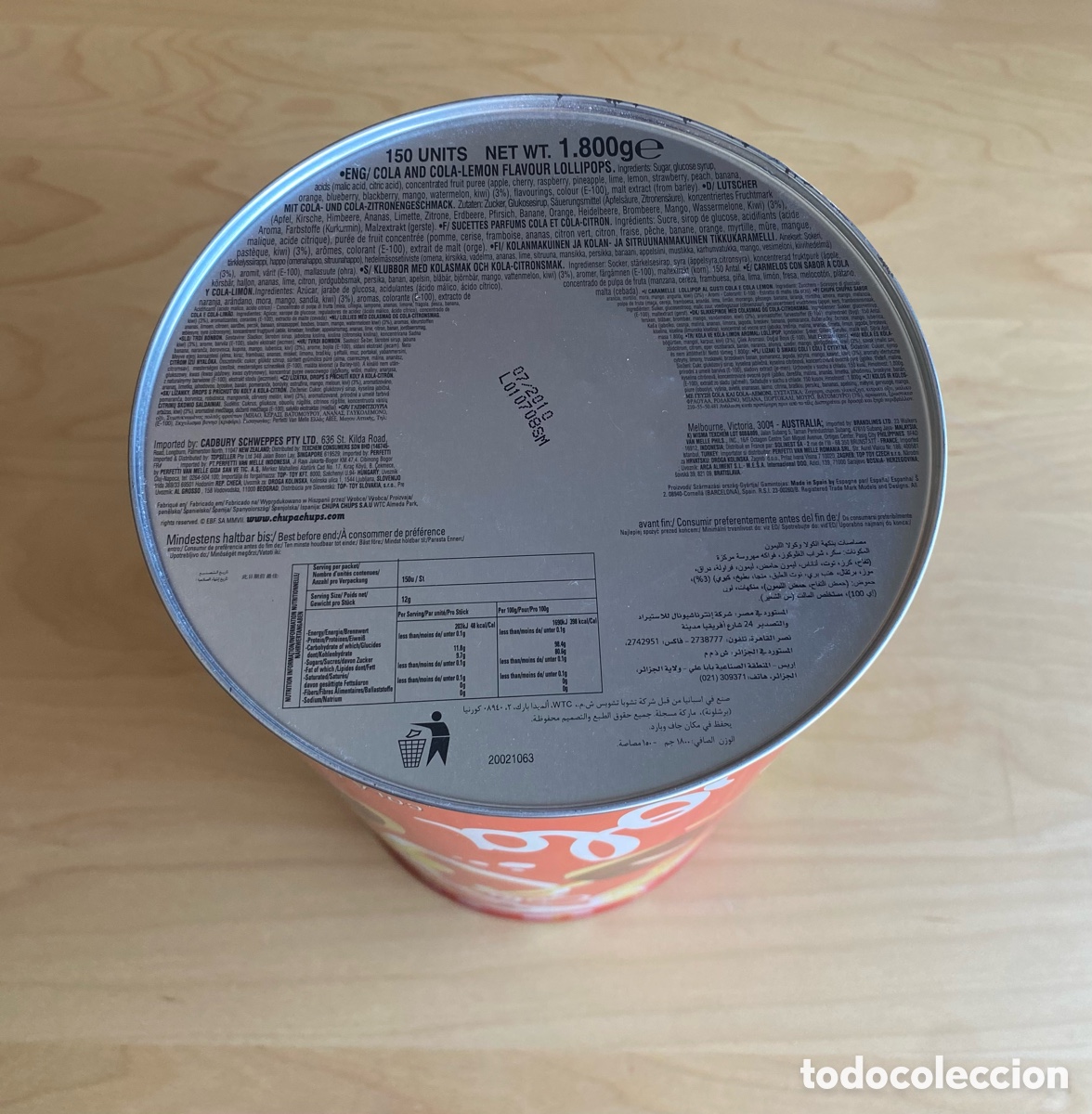 Cajas y cajitas met&aacute;licas: Lata Chupa Chups Cola - Foto 3