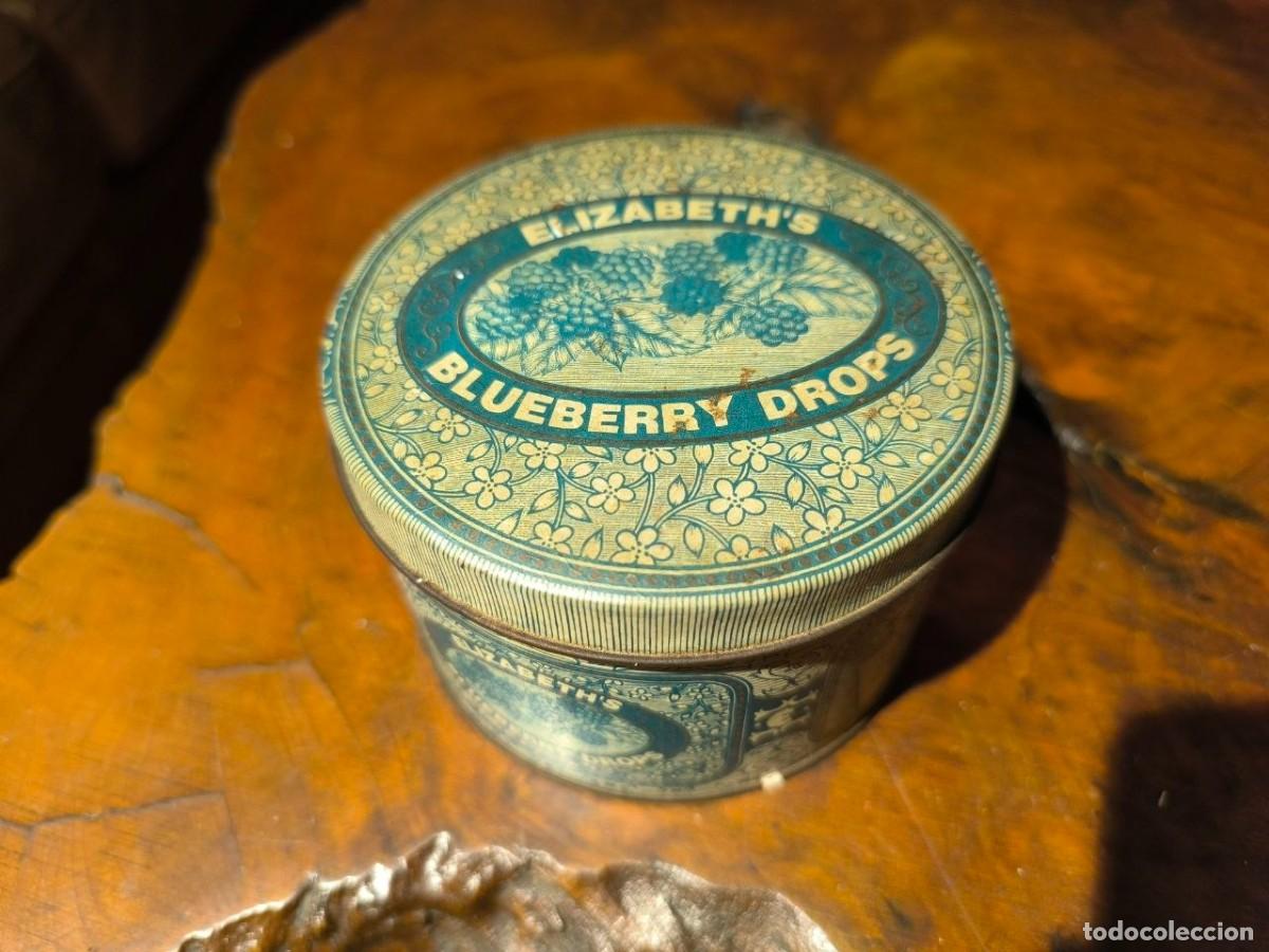 Cajas y cajitas met&aacute;licas: LATA DE HJALATA ELIZABETH&acute;S BLUEBERRY DROPS, CARAMELOS