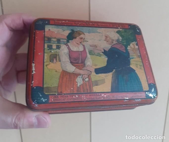 Cajas y cajitas met&aacute;licas: Jos&eacute; Arrue caja litografiada Bomboneria Asun Arenal 1 rara 100 a&ntilde;os ideal colecci&oacute;n Arrue