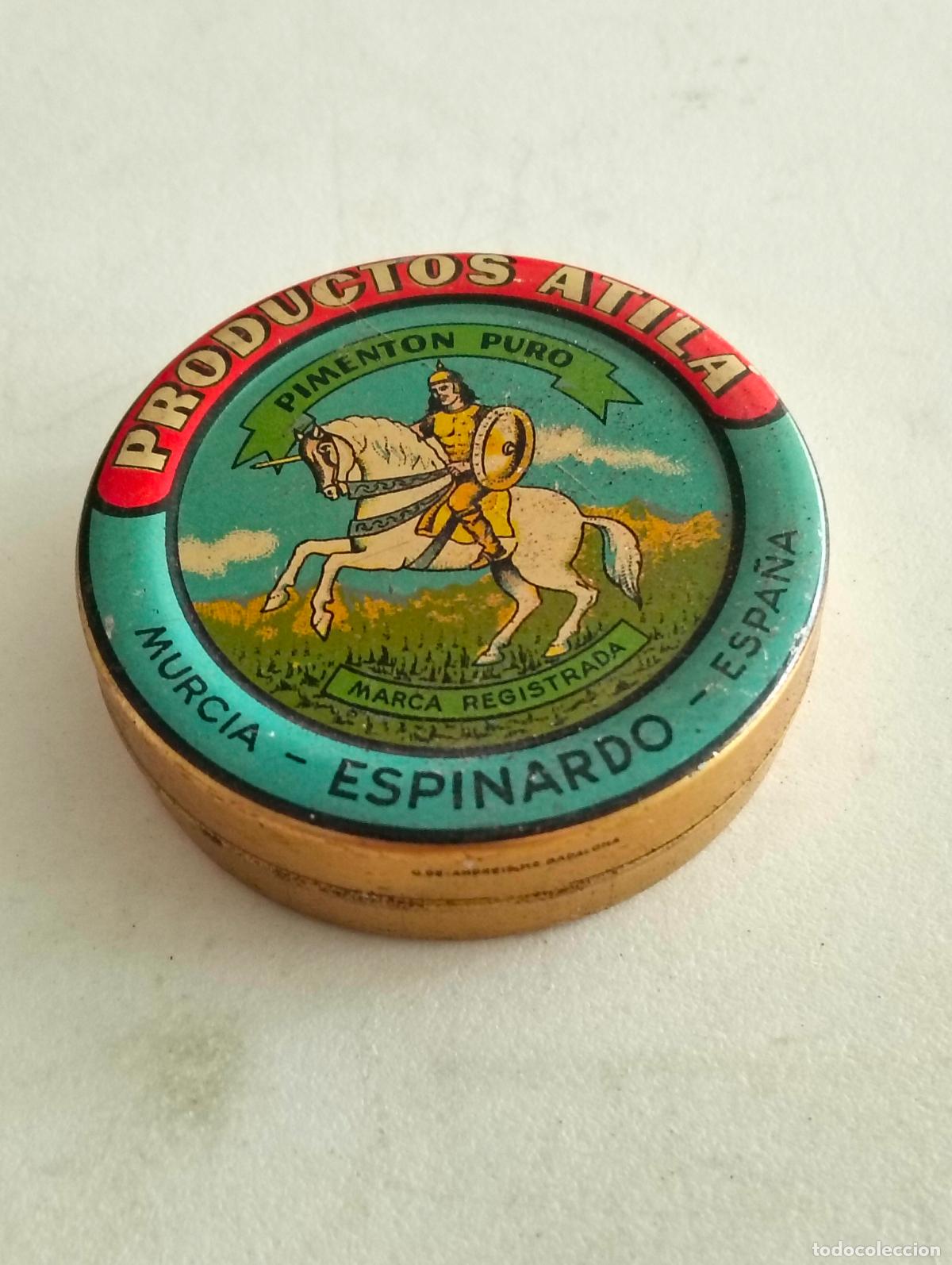 Cajas y cajitas met&aacute;licas: CAJA DE CHAPA PIMENTON PURO, PRODUCTOS ATILA, ESPINARDO MURCIA, MEDIDAS 5,5 X 1,5 CM