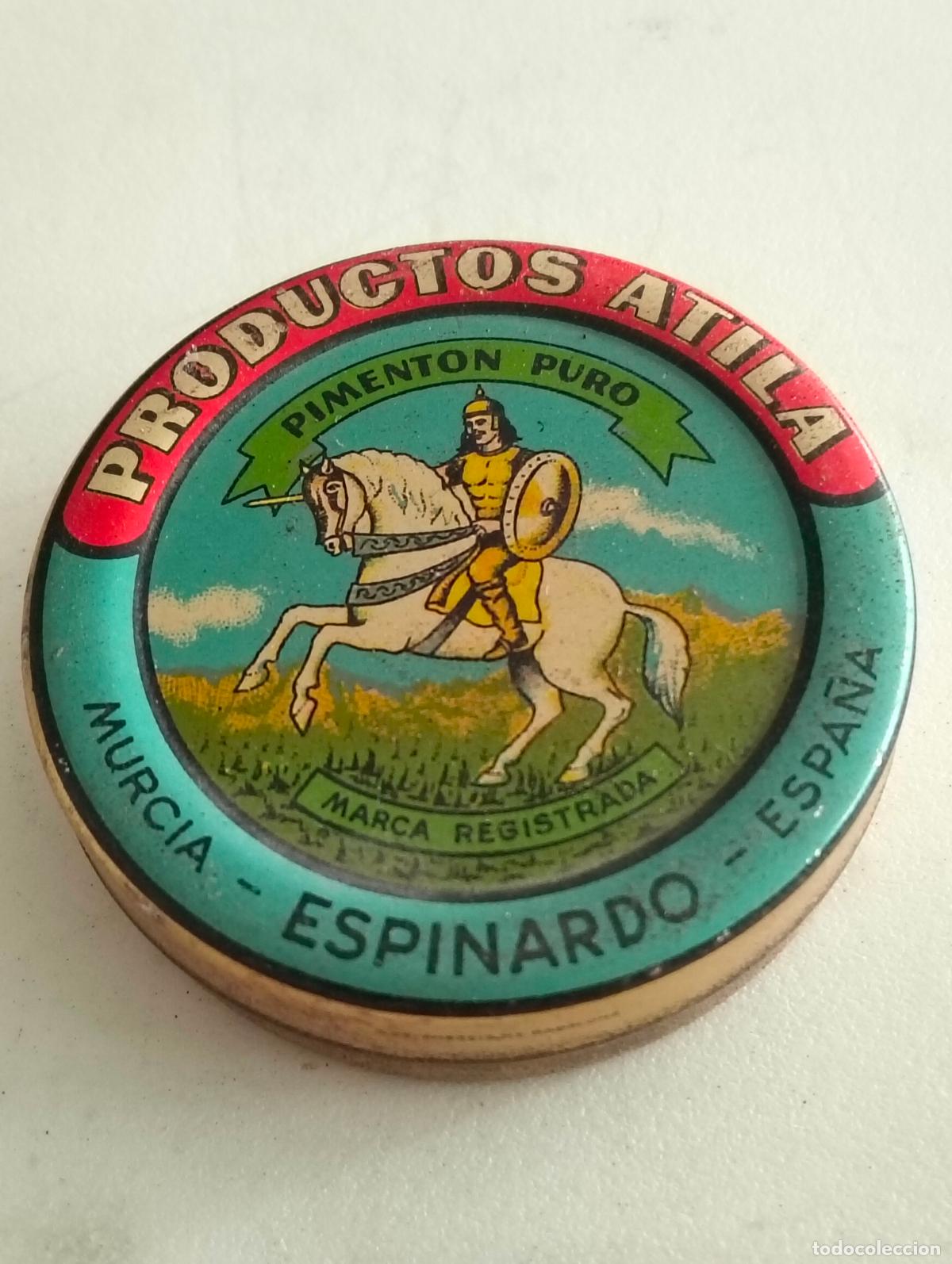 Cajas y cajitas met&aacute;licas: CAJA DE CHAPA PIMENTON PURO, PRODUCTOS ATILA, ESPINARDO MURCIA, MEDIDAS 5,5 X 1,5 CM