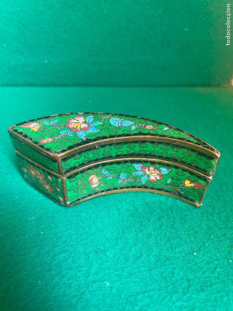 Boxes and metal boxes: ANTIGUA CAJITA MET&Aacute;LICA ESMALTADA CHINA - MUY BUEN ESTADO