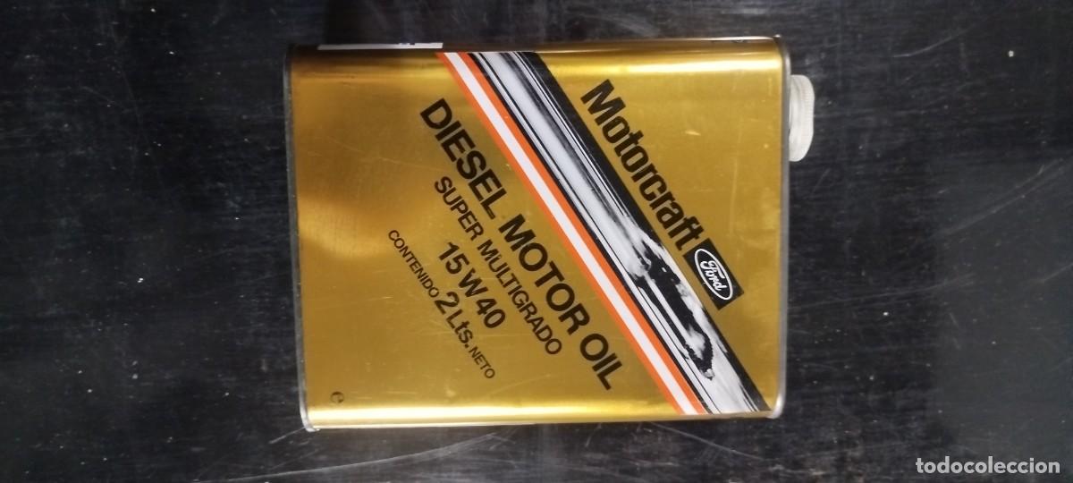 Cajas y cajitas met&aacute;licas: Lata aceite coche vac&iacute;a Ertoil Motorcraft a&ntilde;os 80