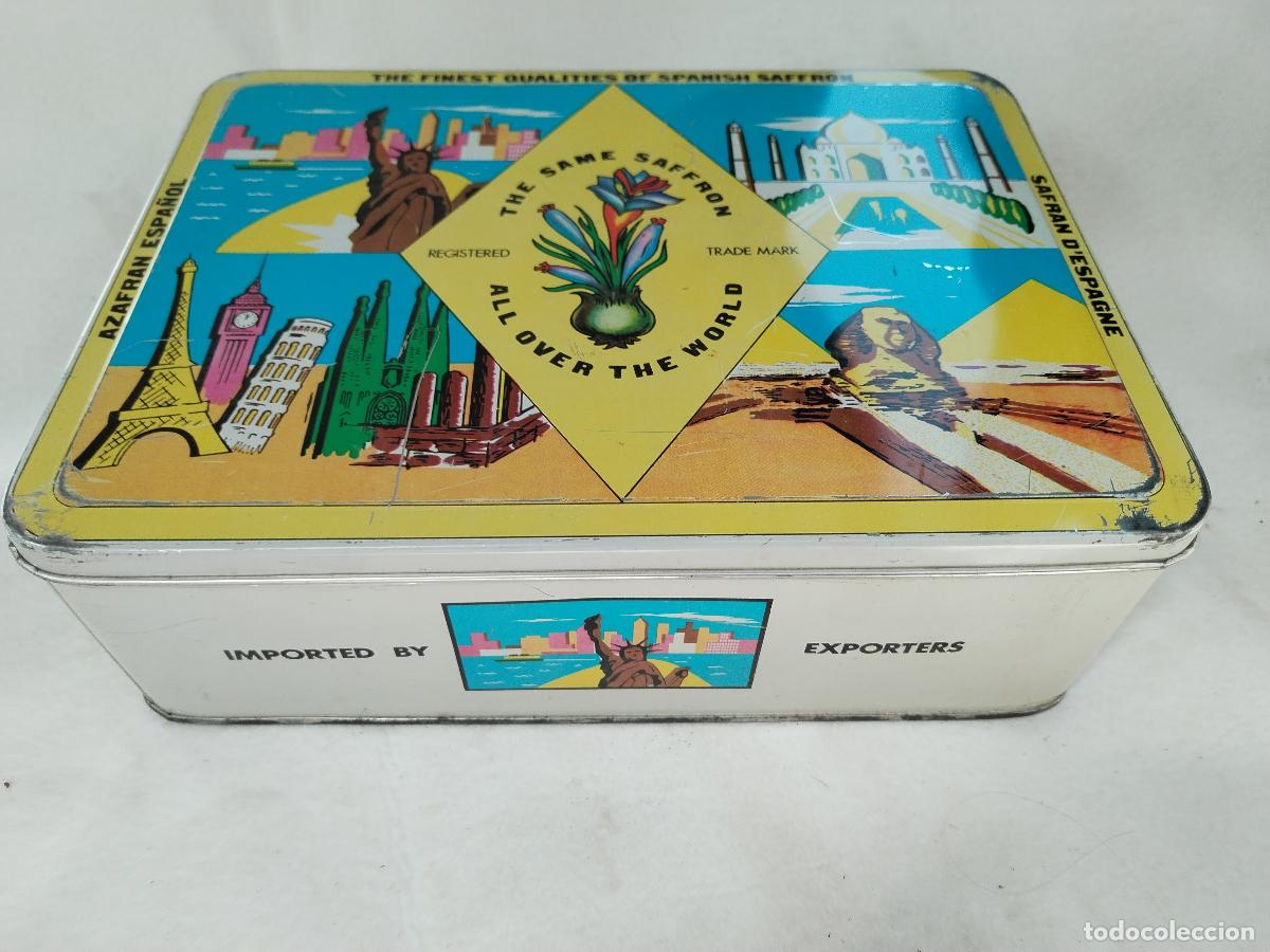 Cajas y cajitas met&aacute;licas: caja metalica azafran espa&ntilde;ol