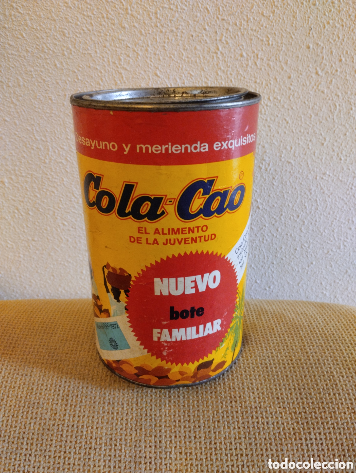 Cajas y cajitas met&aacute;licas: Bote Familiar Cola Cao antiguo