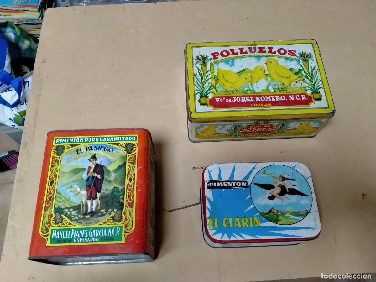 Cajas y cajitas met&aacute;licas: latas de azafran -pimenton gastos incluidos en peninsula