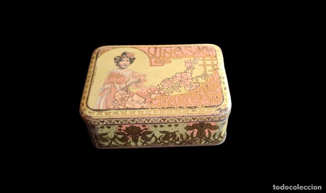 Cajas y cajitas met&aacute;licas: (LA-260430)LATA LITOGRAFIA ILUSTRADA POR CAMPS VI&Ntilde;AS Y COMPA&Ntilde;IA (BARCELONA)