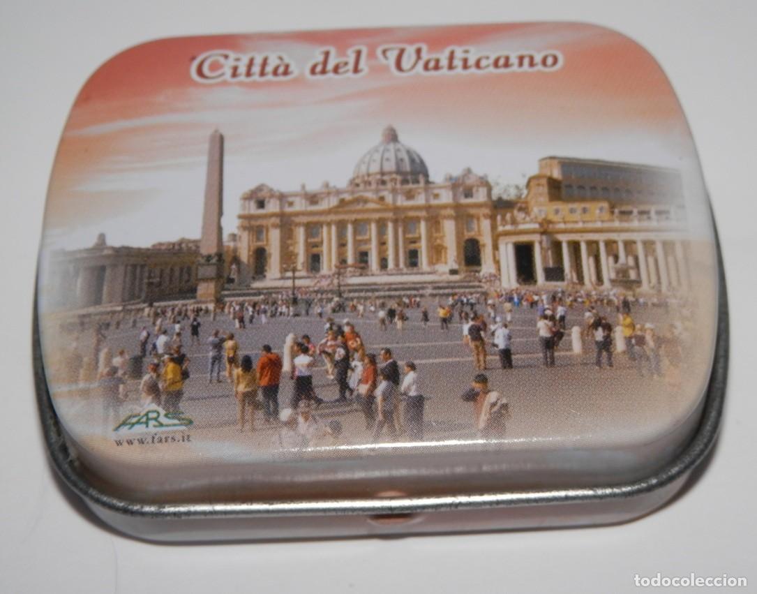 Cajas y cajitas met&aacute;licas: PEQUE&Ntilde;A LATA DEL VATICANO - Foto 2
