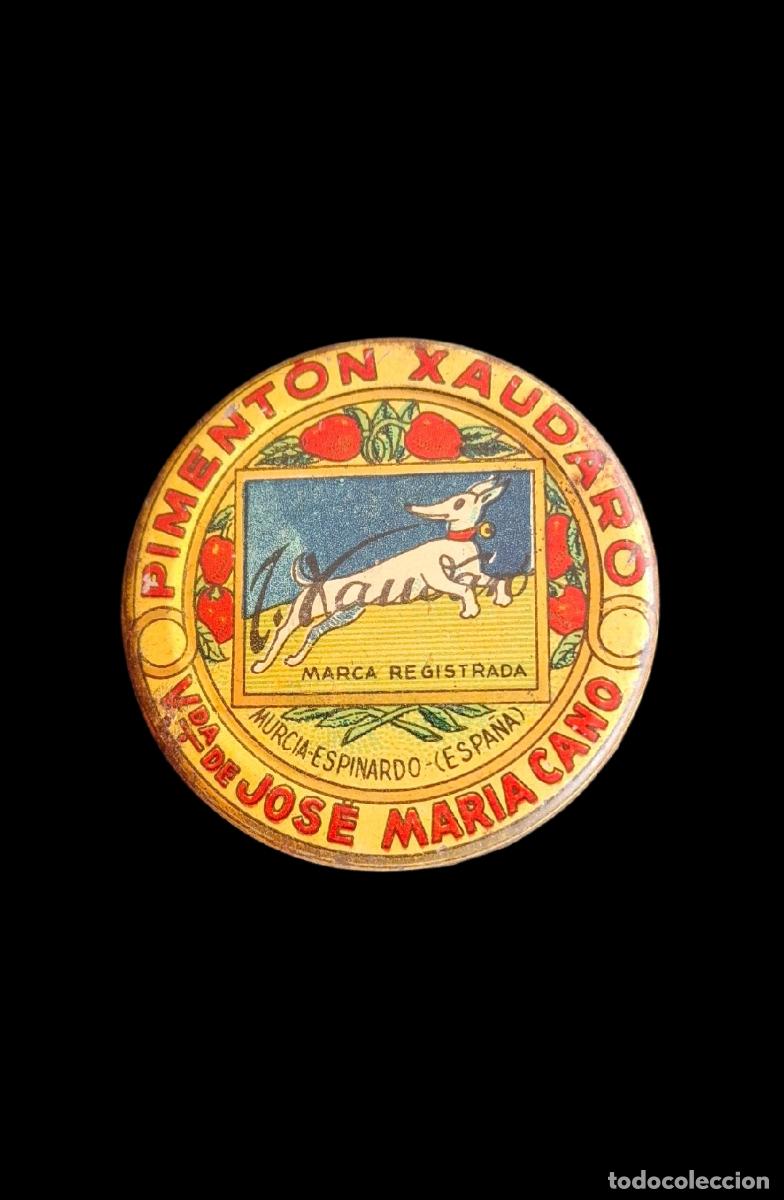 Cajas y cajitas met&aacute;licas: (PUB-260407)LATA LITOGRAFIADA PIMENTON XAUDARO VDA.DE JOSE M&ordf;.CANO - ESPINARDO - MURCIA