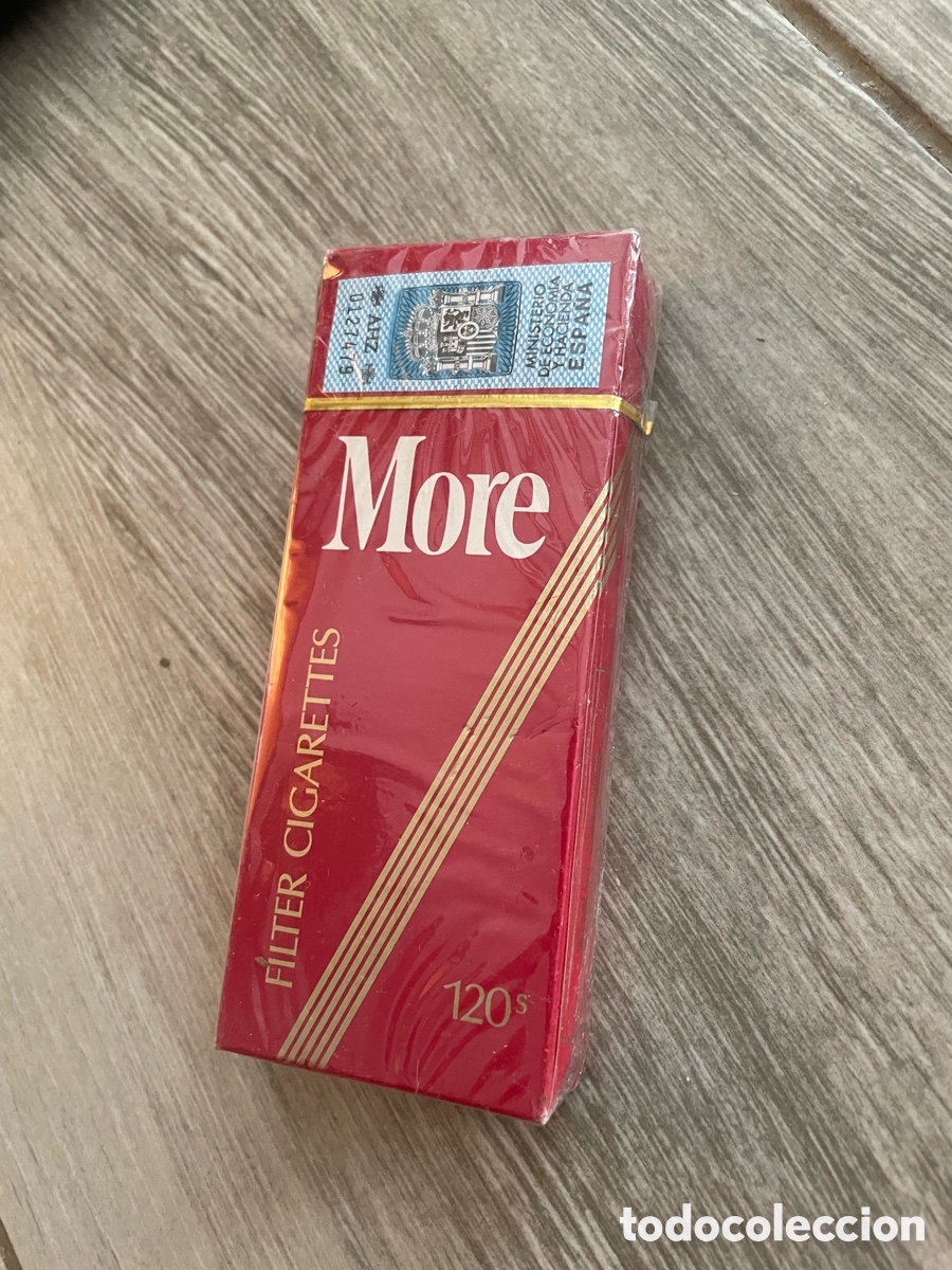 Cajas y cajitas met&aacute;licas: Caja cigarrillos MORE 1979 precinto original