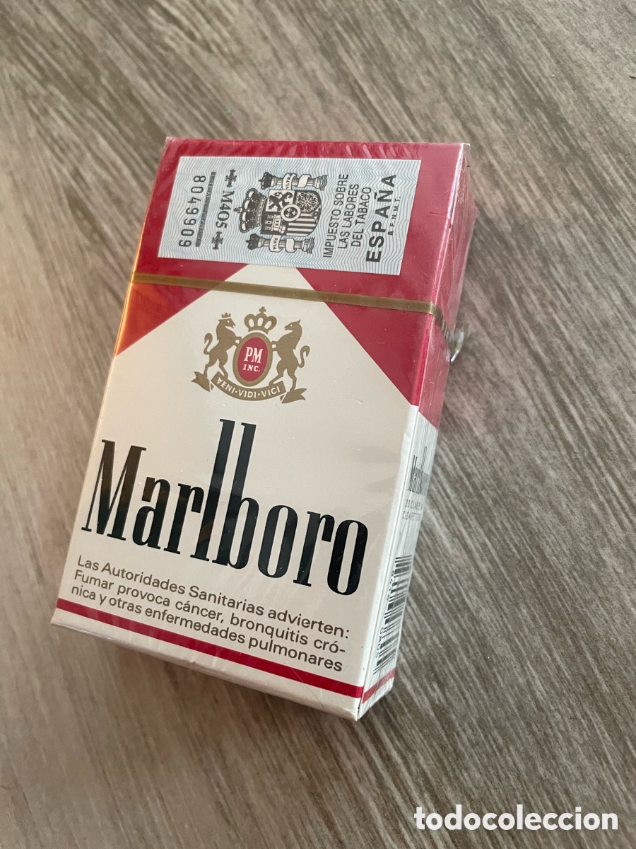 Cajas y cajitas met&aacute;licas: paquete de tabaco Marlboro 2009